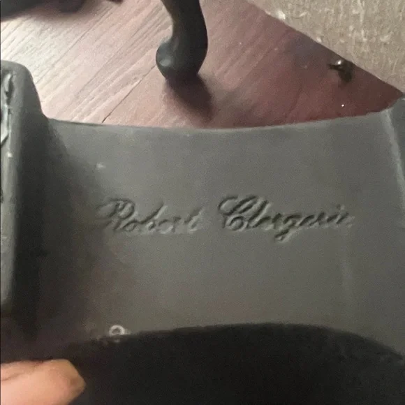 Robert Clergerie Black Lace-Up Wedges - Picture 3 of 11